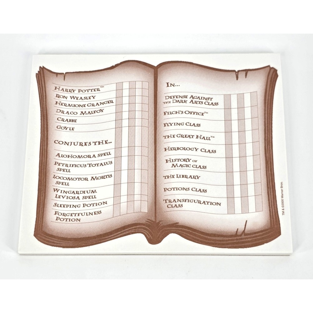 Harry Potter‎ and the Sorcerers Stone Game Replacement Scoring Score Paper Pad